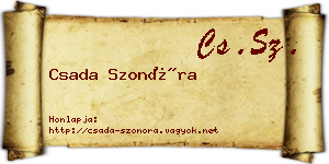 Csada Szonóra névjegykártya